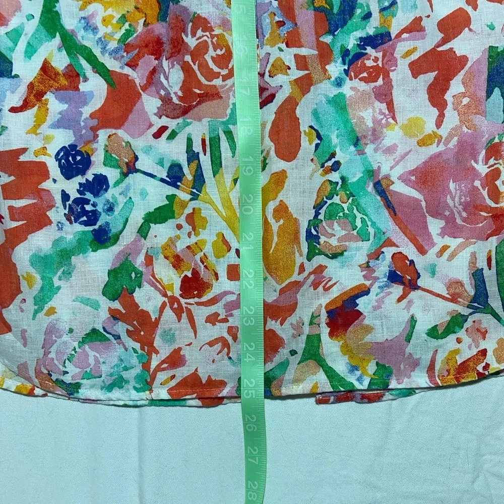 Chico's Colorful Linen Button-Up Blouse - Picture 4 of 7